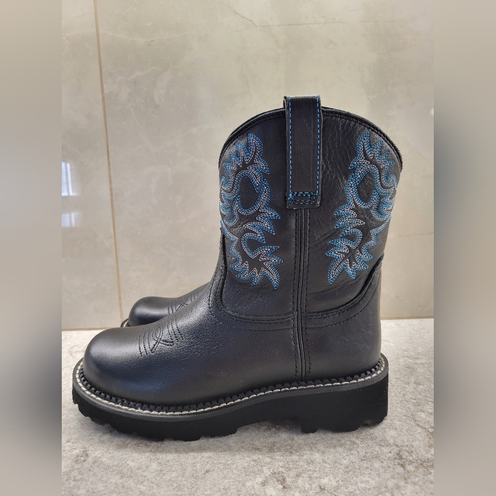 Womens Fatbaby boots 6.5 C wide black and blue